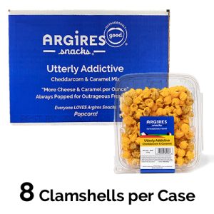 Caramel & Cheddar Popcorn Mix - Container Case - 8/9 oz Containers