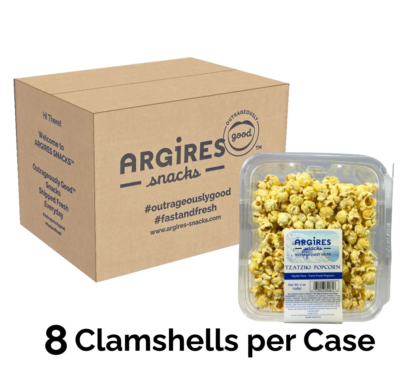 Tzatziki Popcorn - Containers - 8/7 oz Containers