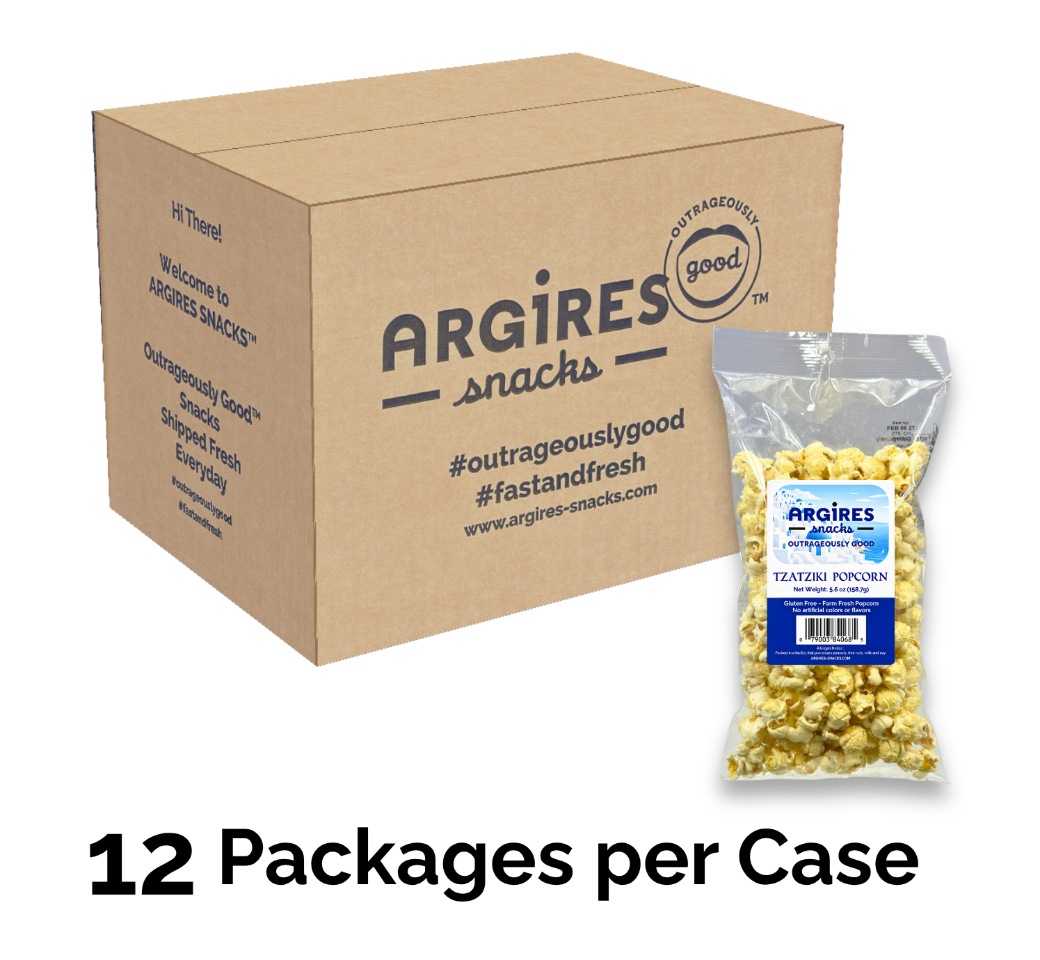 Tzatziki Popcorn - Big Bag Case (12/5.6 oz packages)